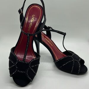 Caparros Black Strappy Women's Heels